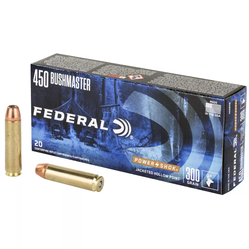 Federal Power-Shok .450 Bushmaster 300 Grain 20 Rounds/200 Rounds