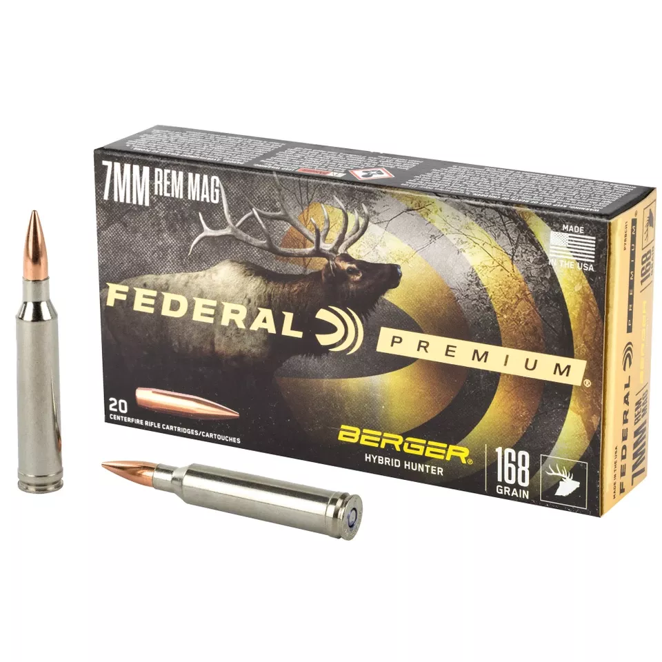 Federal Premium 7mm Remington Magnum 168 Grain Hybrid Hunter 20 Rounds/200 Rounds