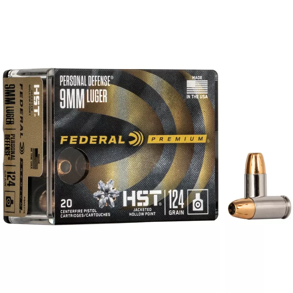 Federal Premium 9mm 124gr JHP Ammunition - 20 Rounds