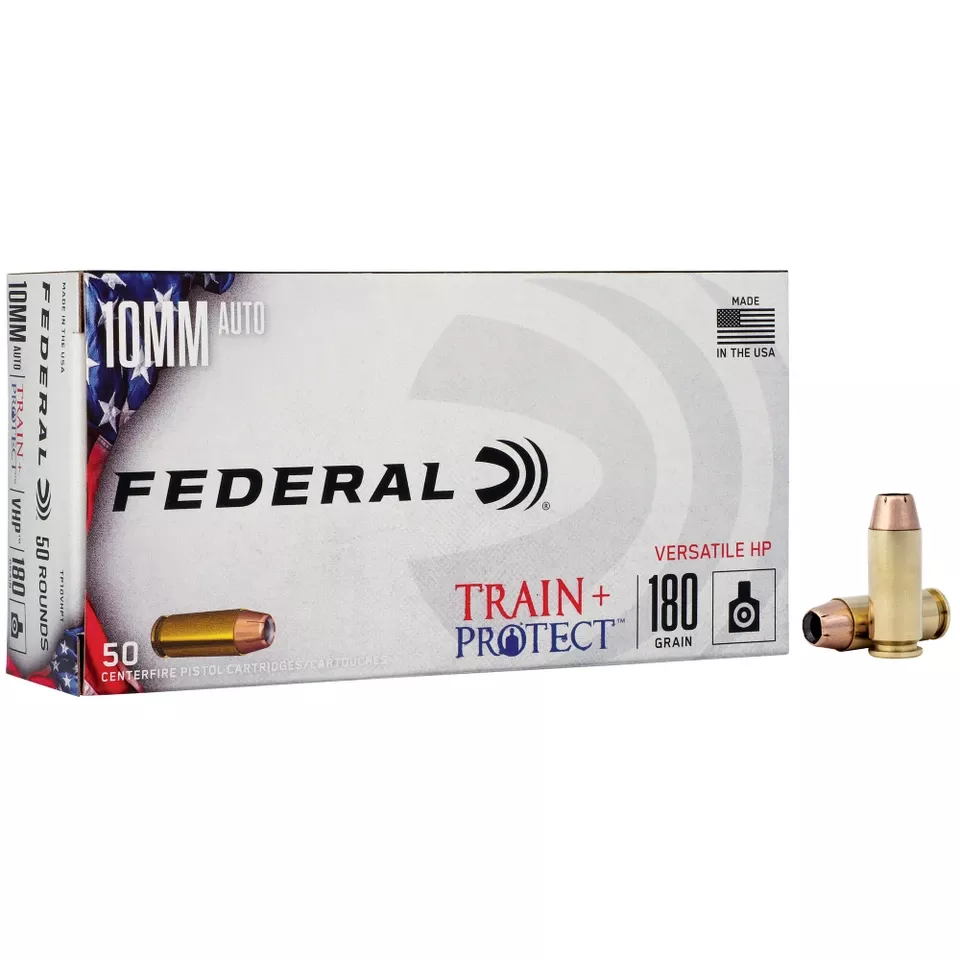 Federal Train & Protect 10mm 180gr VHP, 50 Rounds
