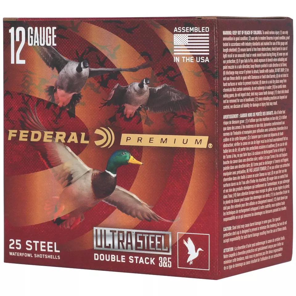 Federal Ultimate Steel 12 Gauge 3" 1.25 oz #3/#5 Shot, 25 Rounds