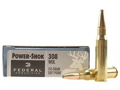 FederalPower-Shok 308 WIN 150gr SP Box of 20