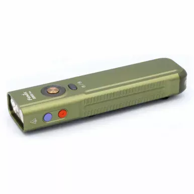 Fenix E06R Pro LED, UV, and Laser Everyday Carry Flat Flashlight, 1600 Lumens, Green
