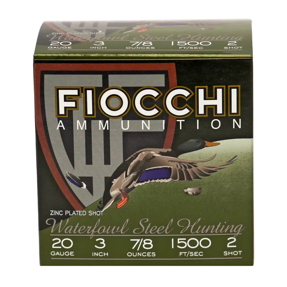 FIOCCHI 20GA #2 Flyway Steel Shot - 25 Rounds/250 Count Box