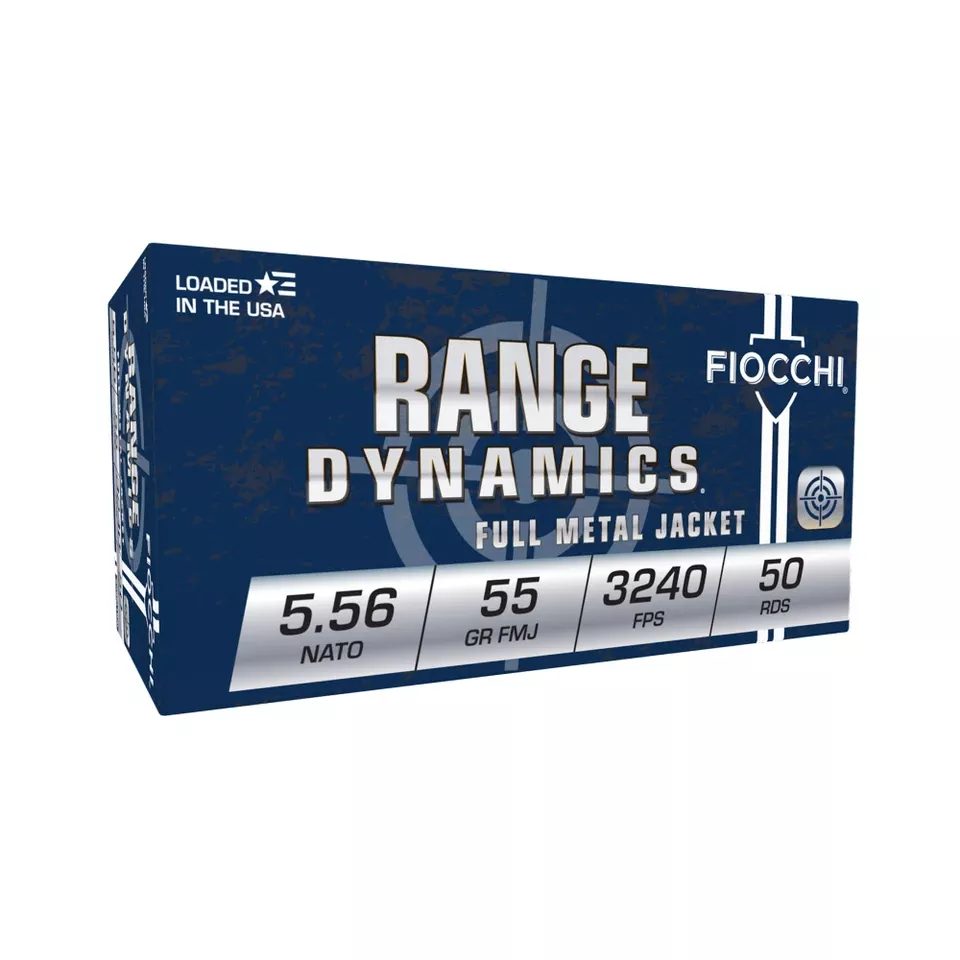 FIOCCHI 5.56 NATO 55 Grain FMJBT Ammunition - 50 Rounds/1000 Rounds