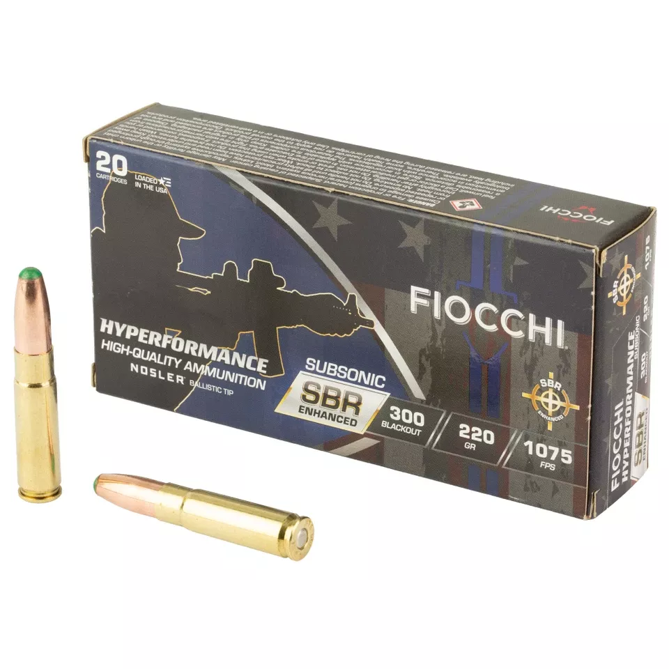 Fiocchi HYPR SBR 300 Blackout 220 Grain Ammunition - 20 Rounds/200 Rounds