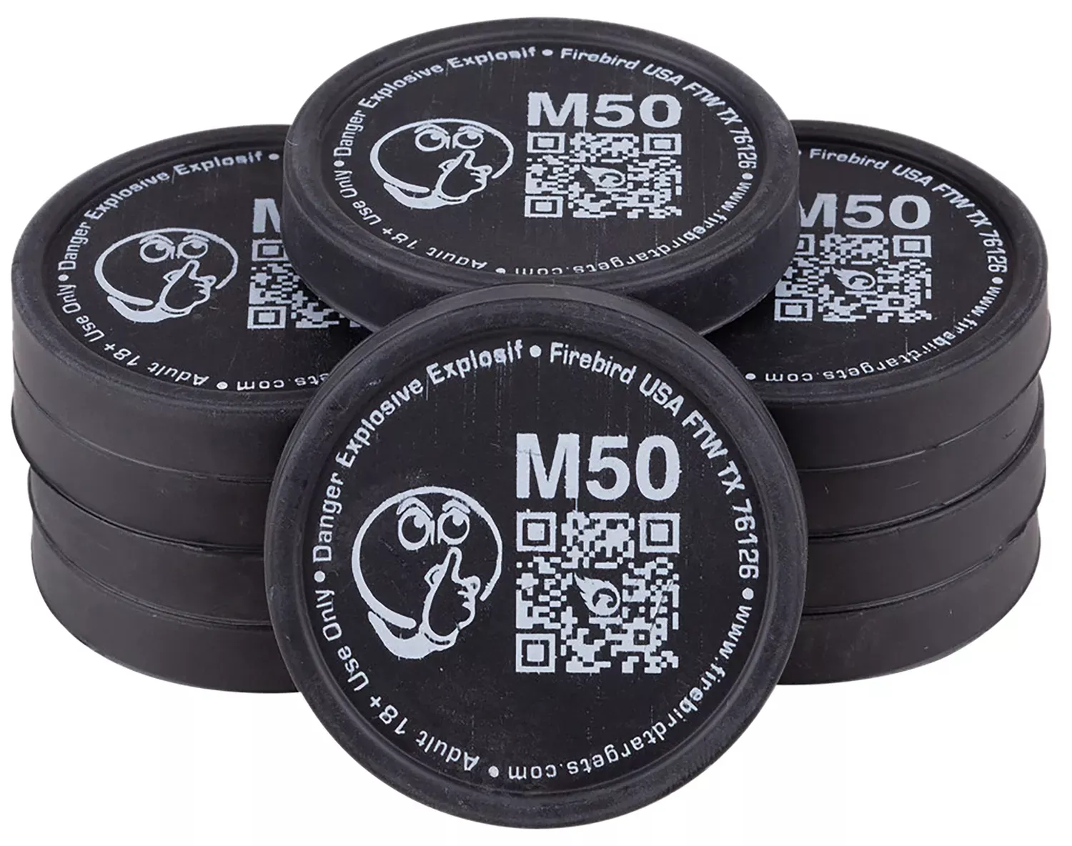 Firebird USA M50 Moderated Moving Trajectory/Static Universal Firearm Low Noise 50mm/ 10 Pack