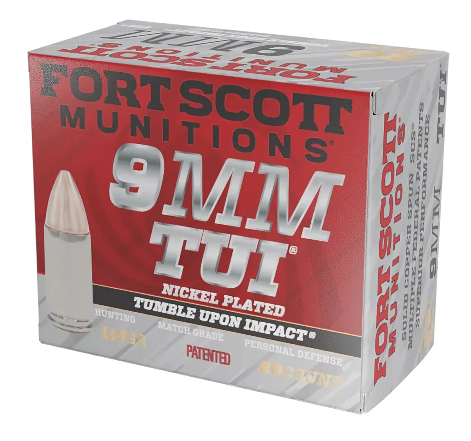 Fort Scott Munitions 9mm 115 GR, 20-Round Box