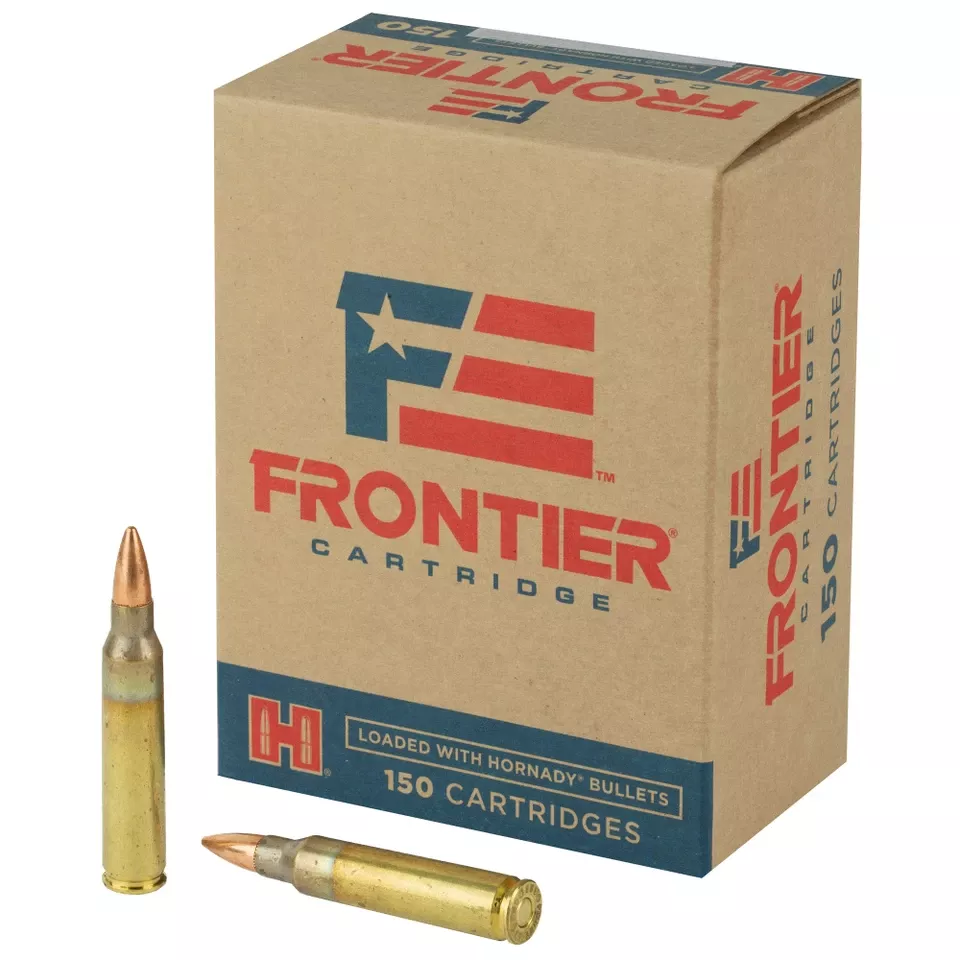 FRONTIER .223 Remington 55 Grain FMJ Ammunition - 150 Rounds/1200 Rounds Available