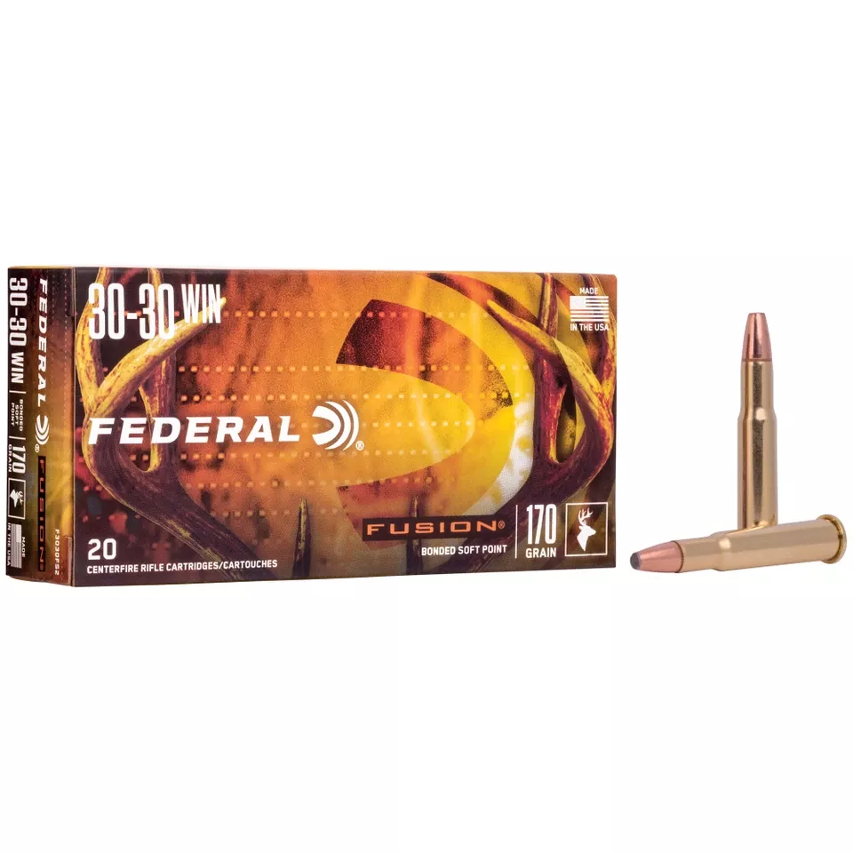 FUSION 3030WIN 170GR FN Ammunition - 20 Rounds per Box, 200 Rounds per Case