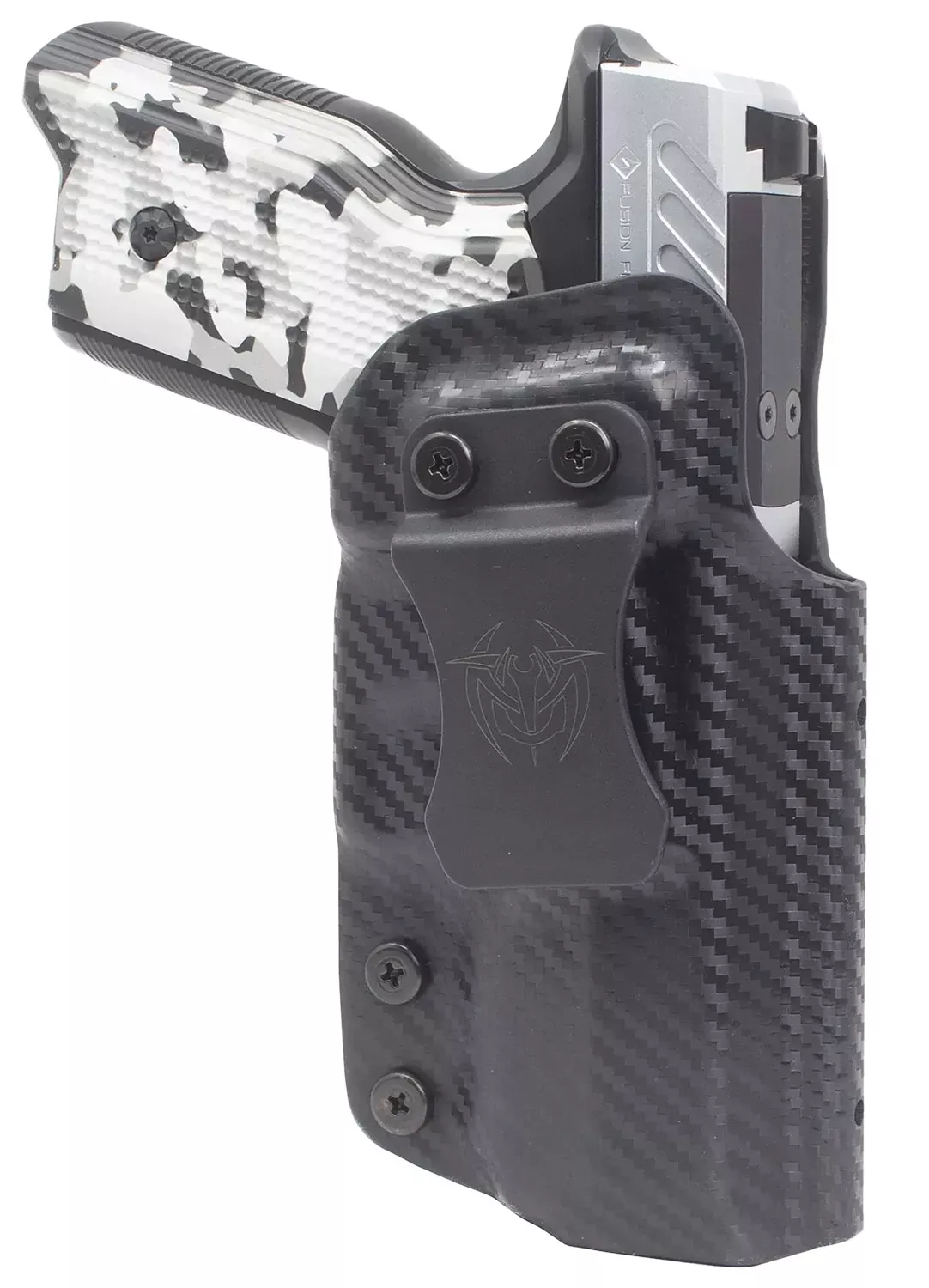 Fusion Firearms QUFUSXFRH XF Pro Holster IWB/OWB Black Boltaron, Belt Clip, Right Hand