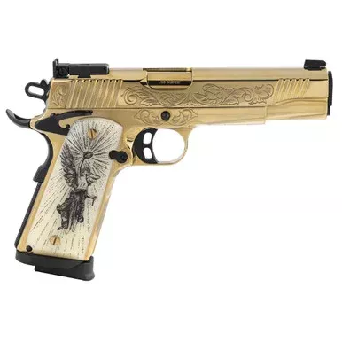 Girsan MC1911 Gold 38 Super Pistol 5″ Barrel 9+1 Round Gold