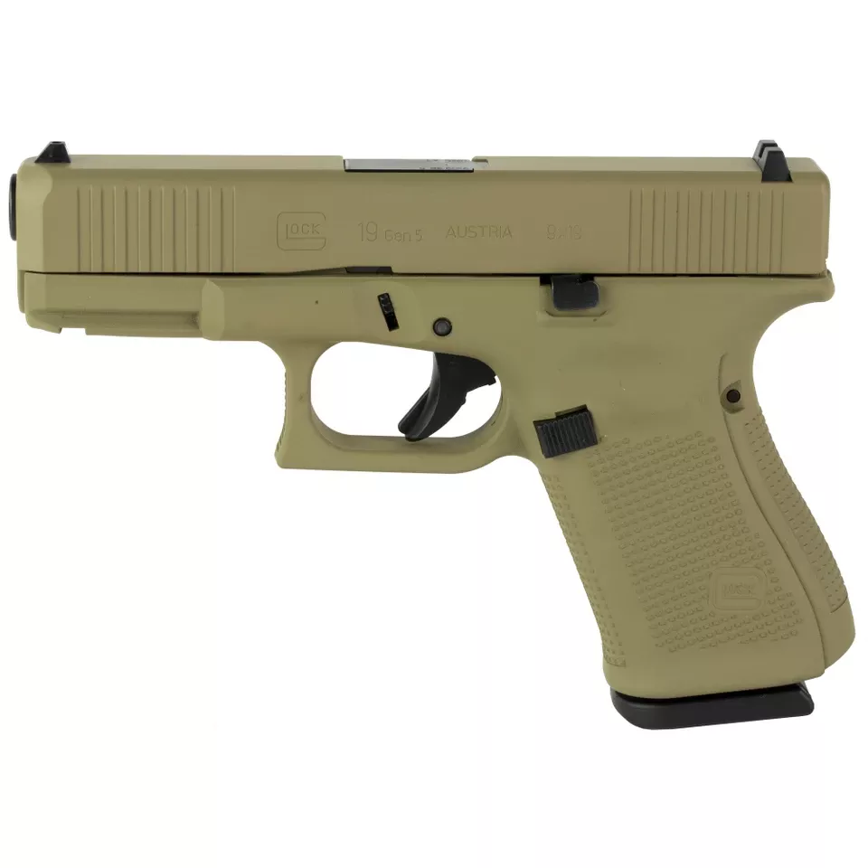 GLOCK 19 GEN5 9MM 15RD Coyote Tan Pistol