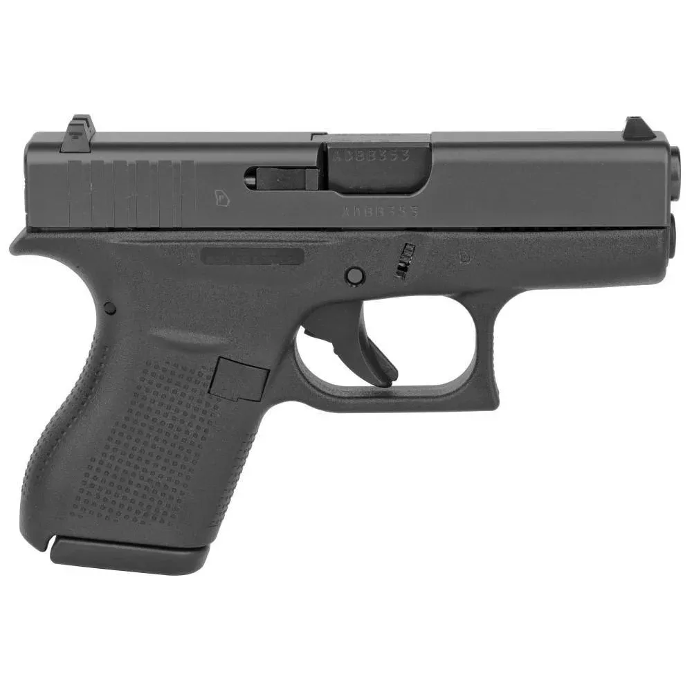 Glock 42 Subcompact Handgun .380 ACP 6rd Magazines (2) 3.25″ Barrel Black USA