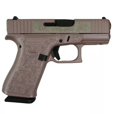 Glock 43X Glock & Roses 9mm Luger Pistol 3.4″ Barrel 10+1 Round Pink