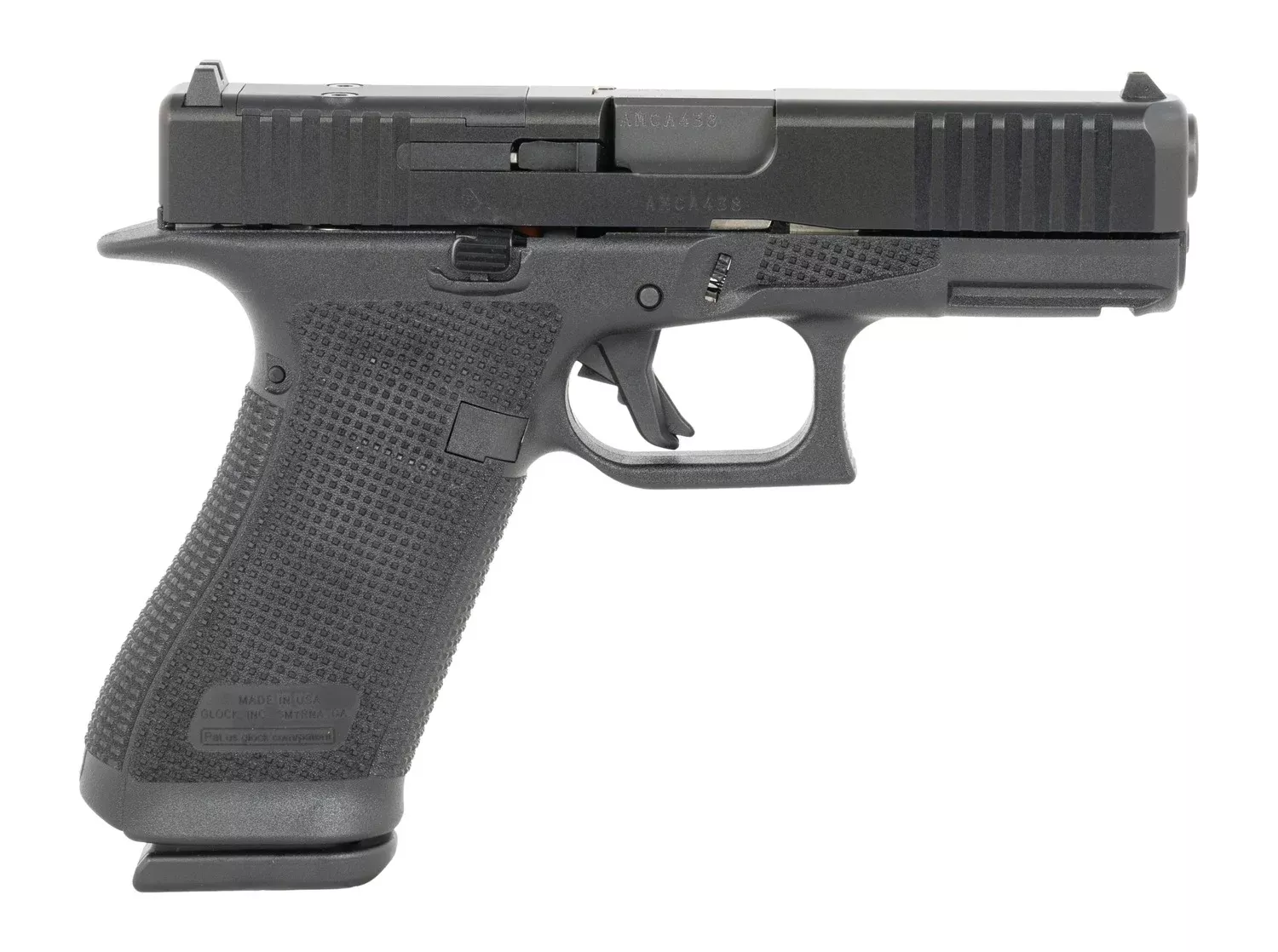 Glock U64550201 G45 Gen6 Crossover Frame 9mm Luger 10+1 4.02″ Black GMB Barrel, Black nDLC Steel Optic Ready/Serrated Slide, Black Polymer Frame w/Accessory Rail, Interchangeable Backstrap Grip, Ambid