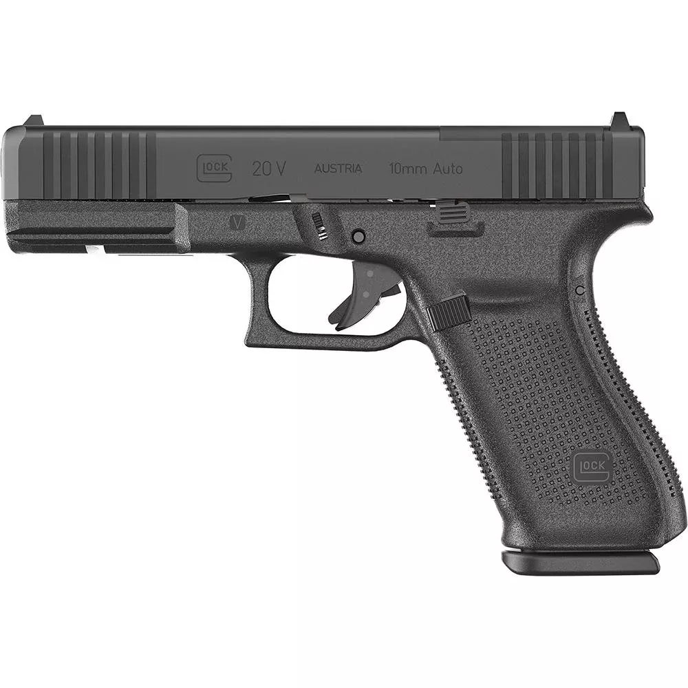 Glock V-Series Model 20 Handgun 10mm 15rd Magazines (3) 4.61″ Barrel Black Austria