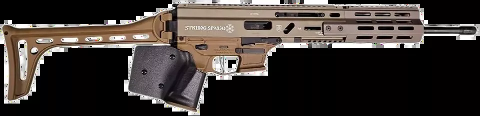Grand Power Stribog SP9A3G CA Compliant 9mm Luger 16" FDE