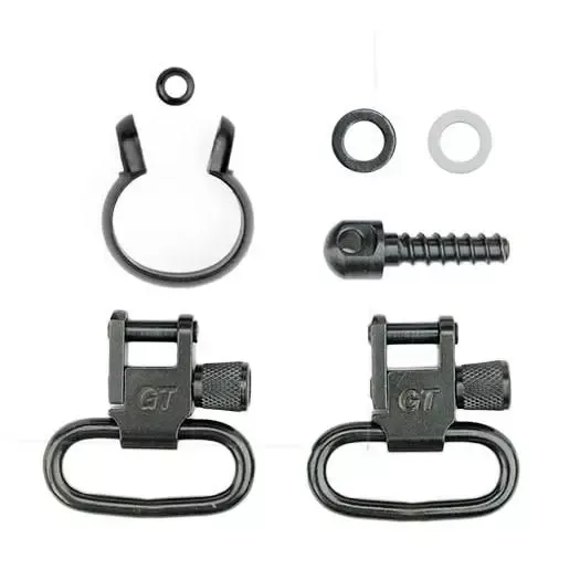 Grovtec One Piece Barrel Band Swivel Sets .430 to .445 Black