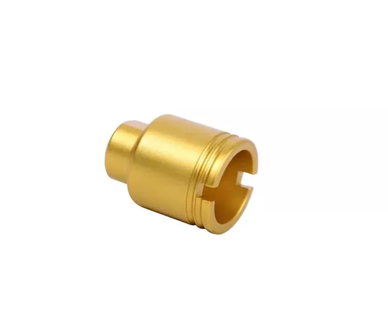 Guntec AR .308 5/8×24 Cal Stubby Slim Compact Flash Can – Gold