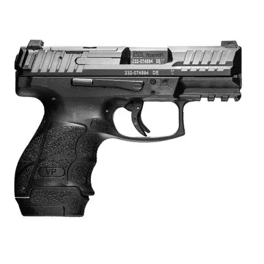 Heckler & Koch VP9SK Optics Ready 9mm Luger Pistol 3.39″ Barrel 12+15 Round Black (Includes Two Magazines, Ambidextrous Controls, Cold Hammer Forged Polygonal Bore)