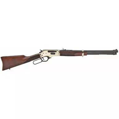 Henry Side Gate Lever Action Rifle .38-55 20″ Barrel Brass Receiver 5-Round Capacity