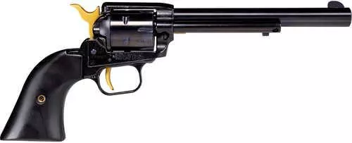 Heritage Manufacturing Inc. Rough Rider Custom Gold Accents Single Action Revolver .22 Long Rifle 4.75" Barrel 6Rd Capacity Rear FALSEtch Sight Black Laminate Grips Oxide Finish
