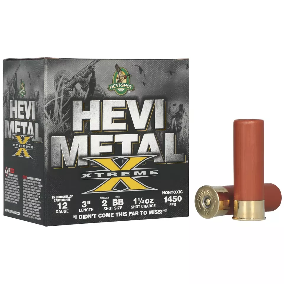 HEVI 12GA 3" #2 Tungsten/BB Steel Shotgun Shells