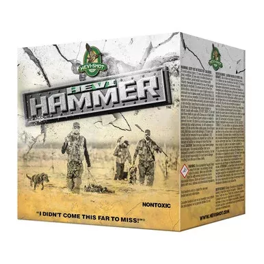 Hevi-Shot Hevi-Hammer Waterfowl 12 Gauge Ammo 3″ #2 Steel and Bismuth Shot 1-1/4 oz Box of 25
