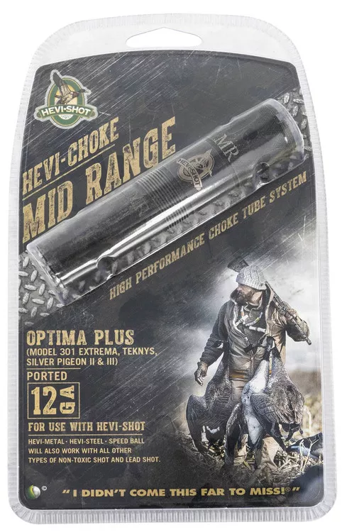 HEVIShot 550124 HeviChoke Waterfowl Beretta Optima Plus 12 Gauge MidRange 174 Stainless Steel Black Ported UPC: 816383501245