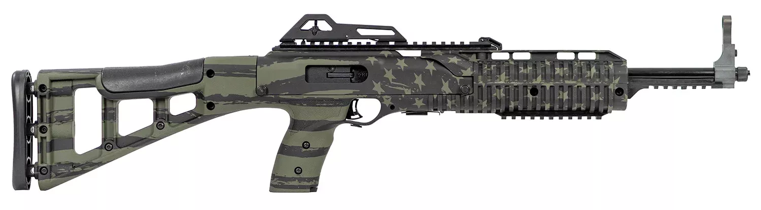Hi-Point 995TSFLGOD 995TS Carbine 9mm Luger 16.50″ 10+1, OD Green American Flag, Skeletonized Stock, Adjustable Sights