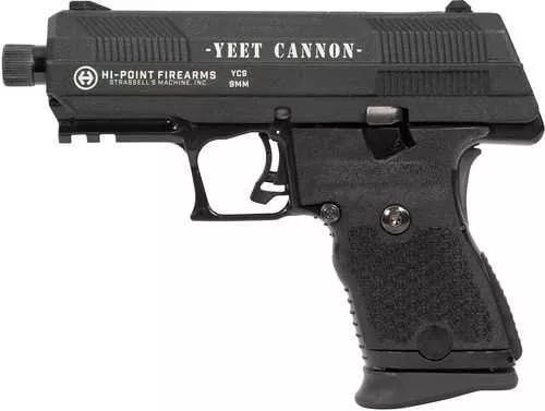 Hi-Point YC9 Semi-Automatic Pistol 9mm Luger 4.12" Barrel (1)-10Rd Magazine YC9 Engraved "Yeet CanFALSEn" Slide Black Finish
