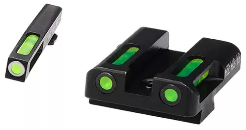 HIVIZ LiteWave H3 sight Green LitePipe/White front ring fits Glock Models Chambered in 9mm Luger 40 S&W and .357 Sig