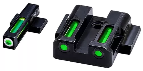 HIVIZ LiteWave H3 sight Green LitePipe/White front ring fits S&W Shield models