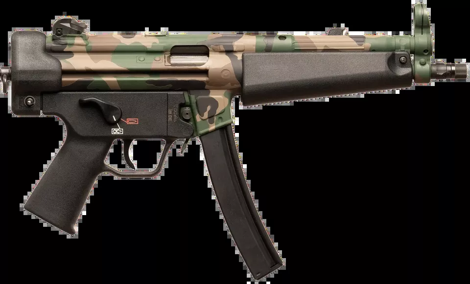 HK SP5 9mm Luger 30+1, 8.86" Barrel, Woodland Camo, Sports South Exclusive