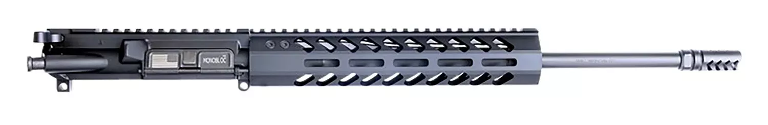 HM Defense 16MBUP556 MonoBloc Upper 223 Rem, 5.56X45MM NATO 16″ Black Cerakote Barrel, 7075-T6 Aluminum Black Anodized Receiver, 15″ M-LOK Free-Float Handguard for AR-15