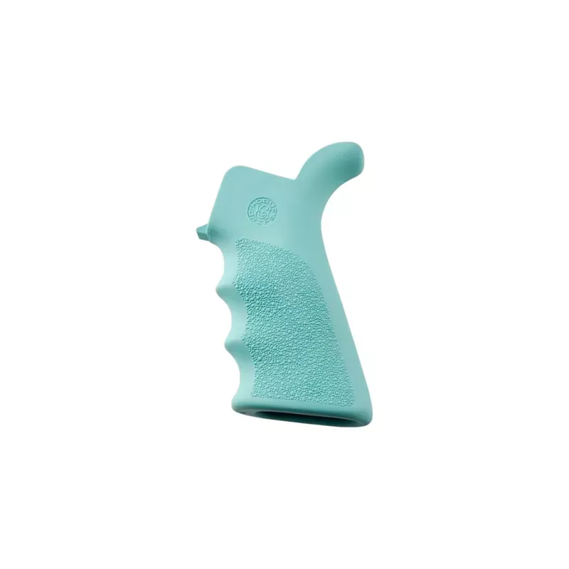 Hogue AR-15/M-16 OverMolded Rubber Beavertail Grip with Finger Grooves – Aqua