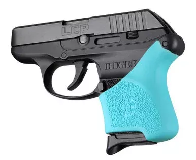 Hogue Handall Hybrid Ruger LCP Grip Sleeve Aqua (Soft Elastomer Construction)