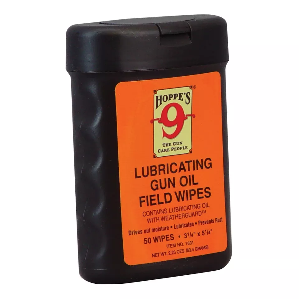 Hoppes Gun Oil Field Wipes 3"x5" - Pack of 50