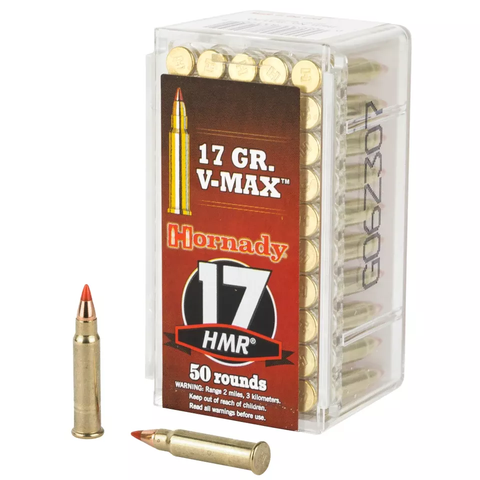 Hornady 17 HMR 17 Grain V-MAX Ammunition - 50 Rounds/2000 Rounds