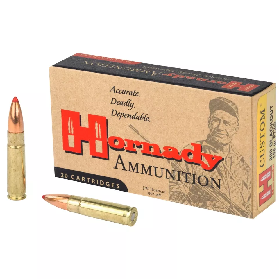 Hornady 300 Blackout 135 Grain FTX Ammunition - 20 Rounds/200 Rounds