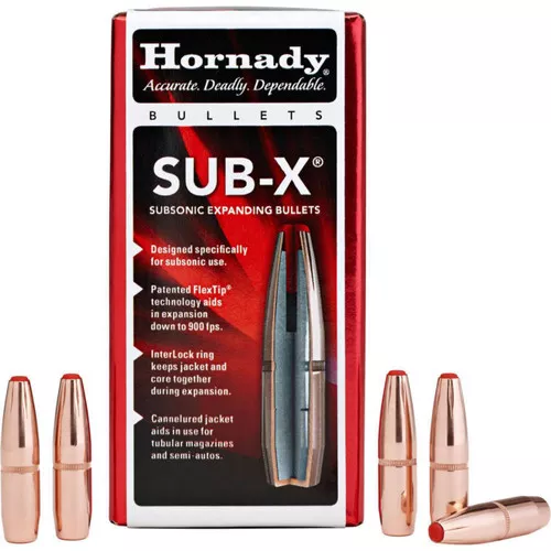 Hornady 30730 SubX30 Cal .308 190 gr Subsonic eXpanding 100 Per Box 15 Case UPC: 090255307306