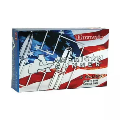 Hornady American Gunner 12 Ga Red. Recoil 2-3/4″ Rifled Slug 1oz, 5 Rnds
