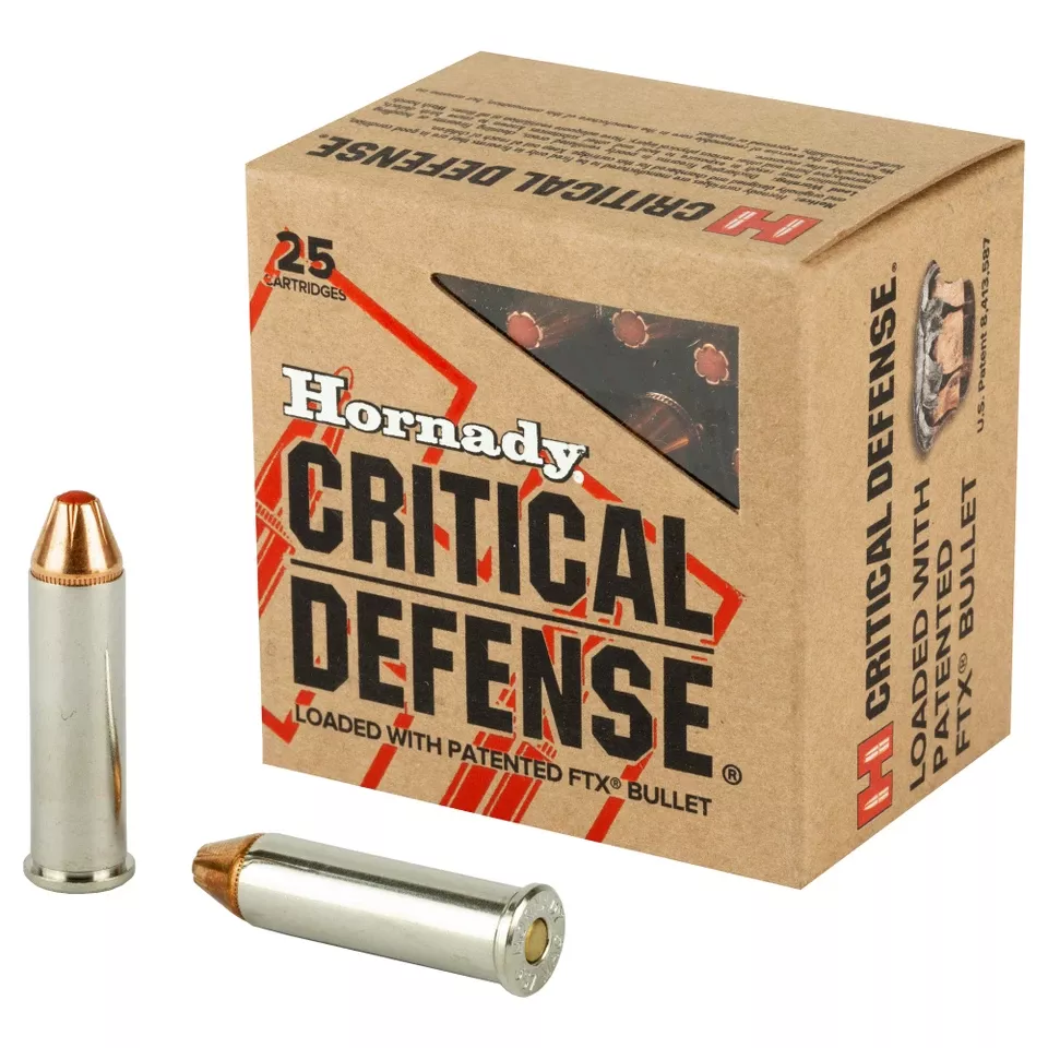 Hornady Critical Defense .357 Magnum 125 Grain Ammunition - 25 Rounds/250 Rounds