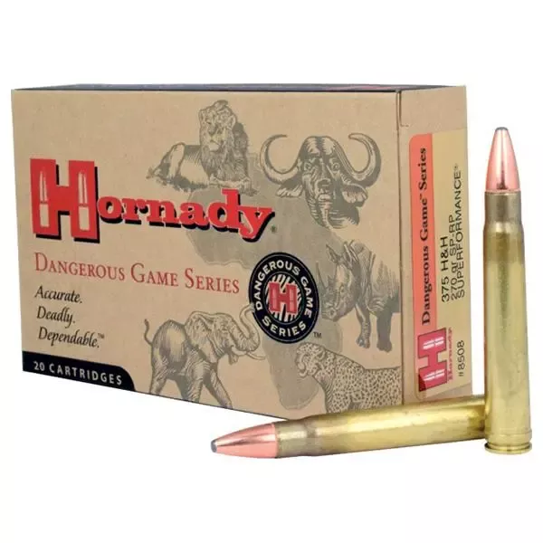 Hornady Dangerous Game Rifle Ammunition .375 H&H 270 Grain SP-RP 2800 fps 20/ct