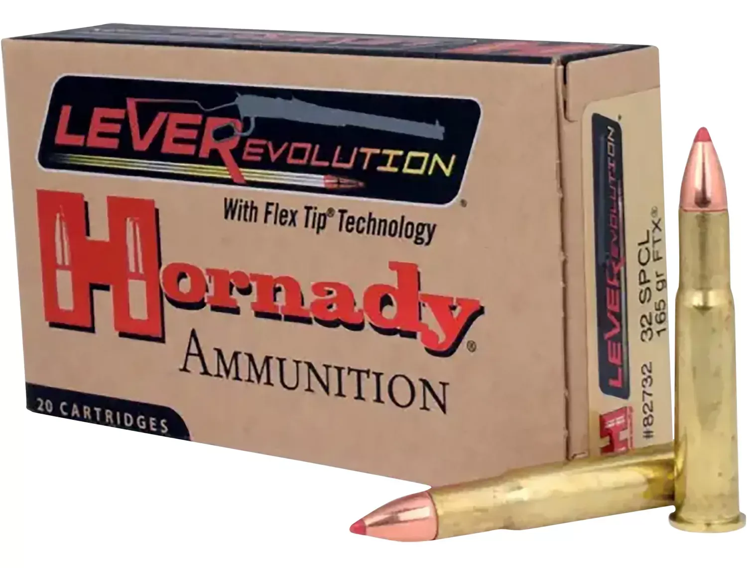 Hornady LeverEvolution 32 WIN SPECIAL 165 Grain Flextip, 20-Round Box