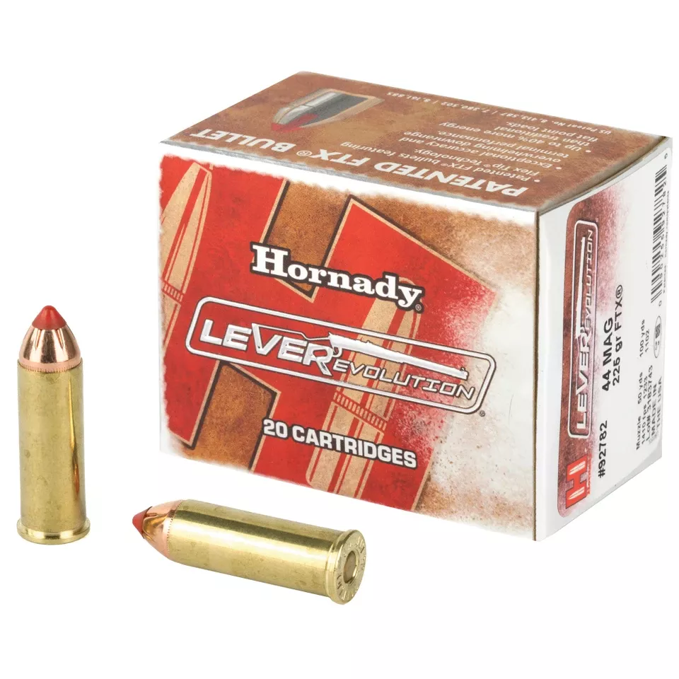 Hornady Leverevolution .44 Magnum 225 Grain Ammunition - 20 Rounds/200 Rounds