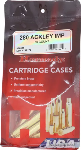 HORNADY UNPRIMED CASES 280 – ACKLEY IMPROVED 50 PACK 5PK/CS