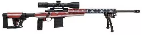 Howa M1500 APC American Flag Bolt Action Rifle 6.5 Creedmoor 24" Barrel (3)-10Rd Magazines Aluminum Chassis Stock Gray Cerakote Finish