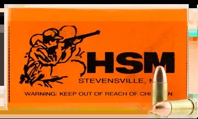 HSM 9mm Luger Remanufactured Ammo 115 Grain Full Metal Jacket Box of 50